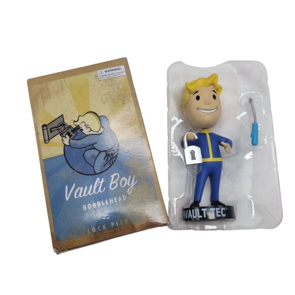 Vault-Tec Other - Vault Boy Bobblehead Lock Pick 1st Edition 5.25" Tall Yellow Hair Fallout 4